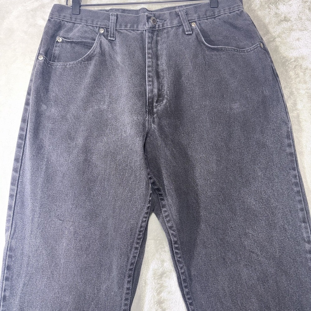 Wrangler Jeans Five Star Mens 35x33 Relaxed Fit Straight Black Denim 100%Cotton - Picture 2 of 8